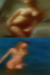 Girl park showing long nipple